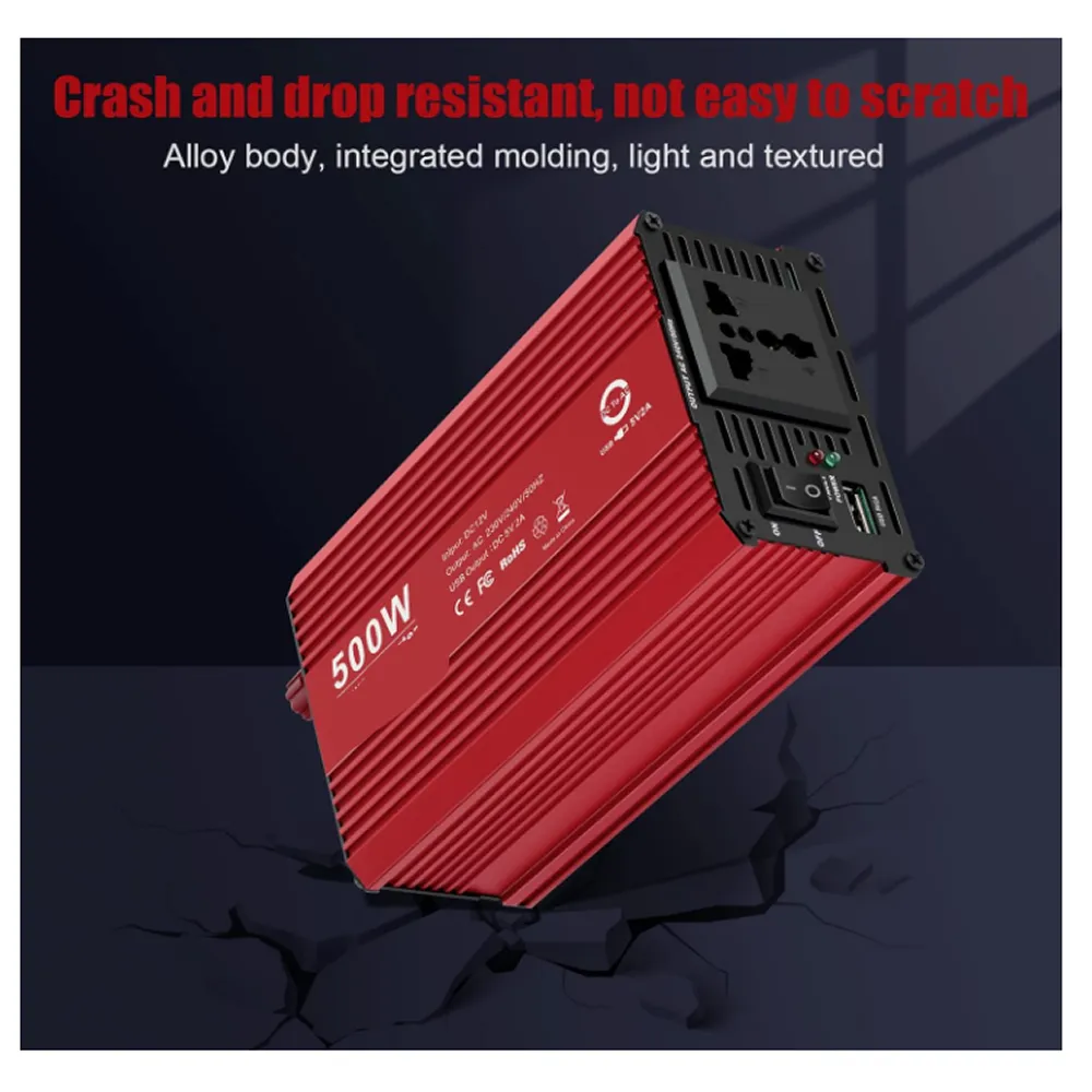 12V-500W Heavy Duty High Generating Car Power Inverter M24-4-6