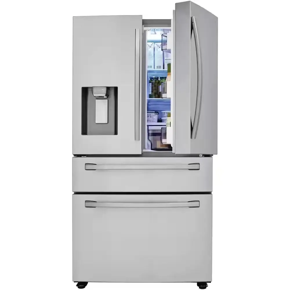 28 Cu. Ft. 4-Door French Door Smart Refrigerator in Fingerprint Resistant Stainless Steel, Standard Depth