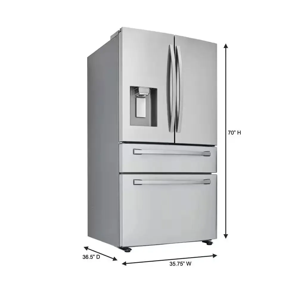 28 Cu. Ft. 4-Door French Door Smart Refrigerator in Fingerprint Resistant Stainless Steel, Standard Depth