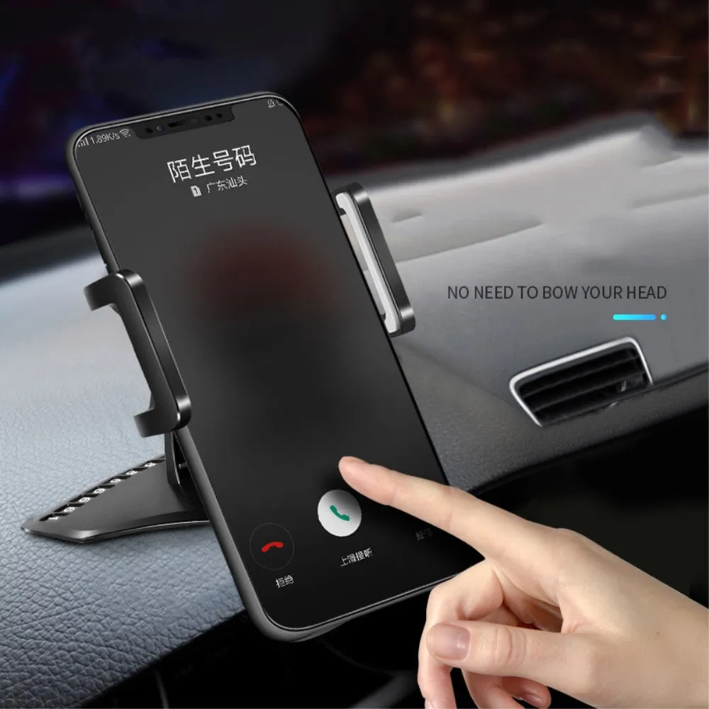 3 in 1 Car GPS Smartphone Holder: Dashboard / Visor Clamp   AC Grid Clip for Energy Sistem Energy Phone Pro Qi - Black