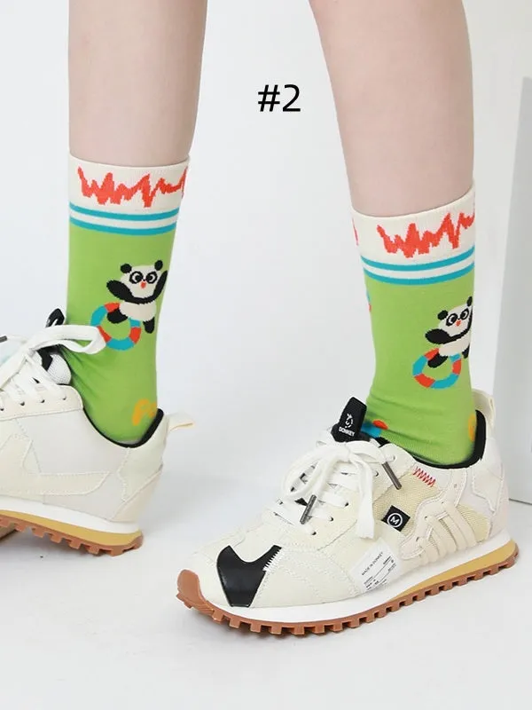 5 Options Lolita Cartoon Calf Socks