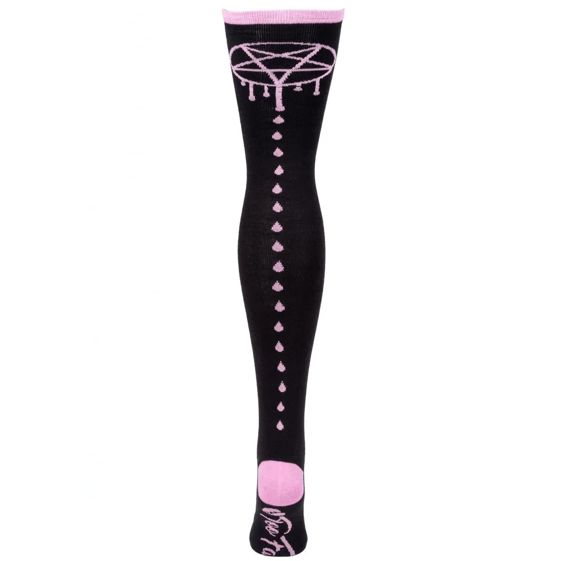 Bloody Stars Pentagrams Thigh High Socks