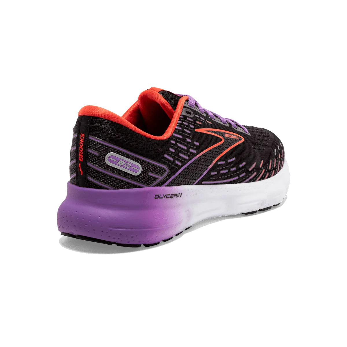 Brooks Glycerin 20 (Women's) - Black/Bellflower/Fiesta