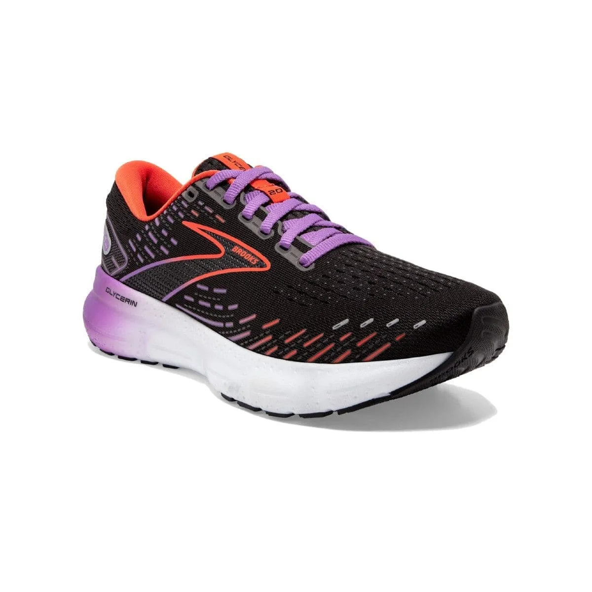 Brooks Glycerin 20 (Women's) - Black/Bellflower/Fiesta