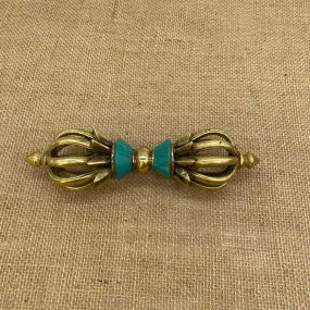 Buddhist  Brass Vajra,  Vintage Thunderbolt, Tibetan Tantra Buddhism Ritual Tool, Meditation Tools, Altar Tool