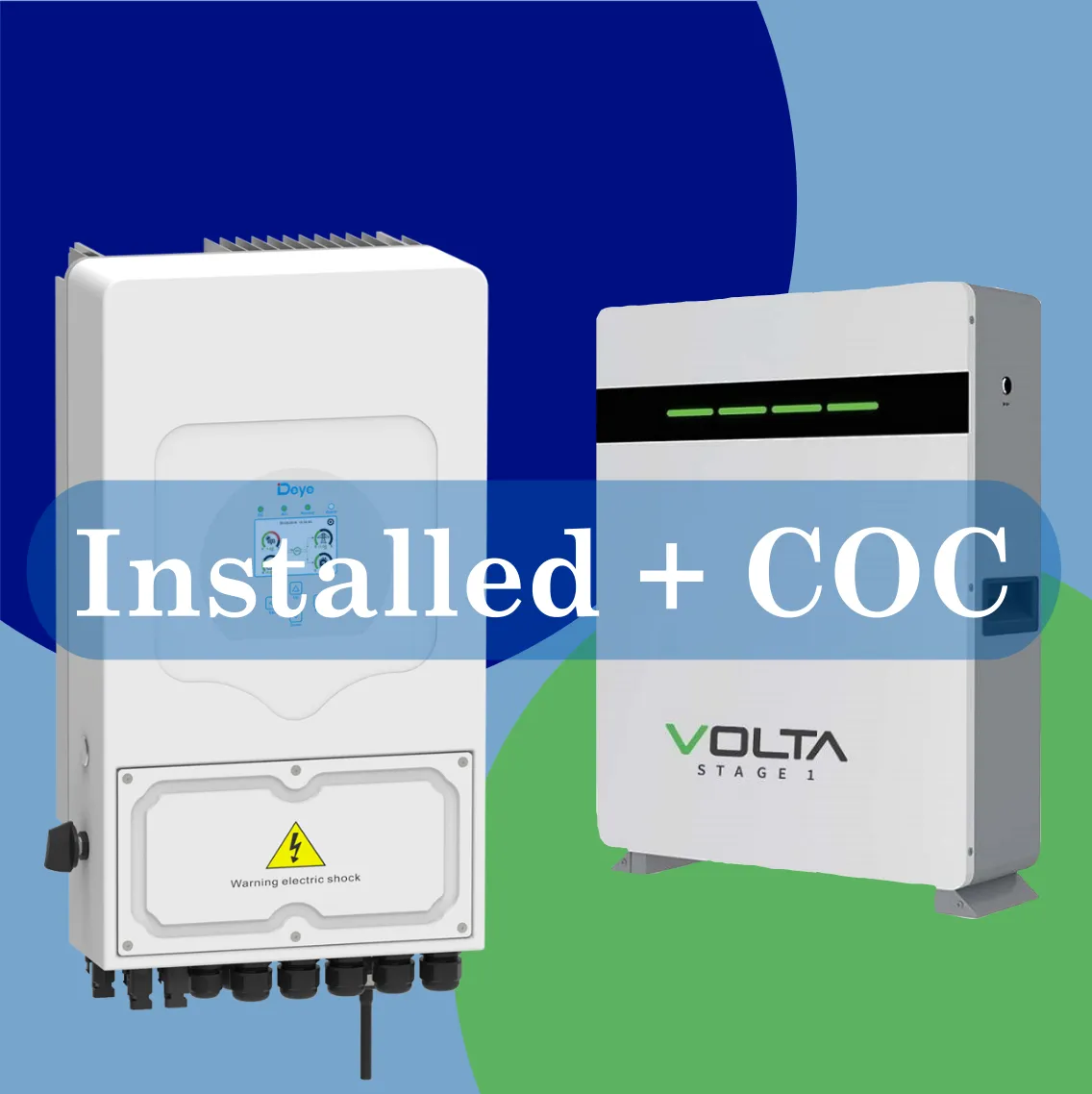 Combo DEYE 5kW Inverter and Volta 5.12kW Battery Installed