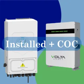 Combo DEYE 5kW Inverter and Volta 5.12kW Battery Installed