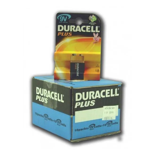 Duracell Plus Battery 9V Size - Case of 10