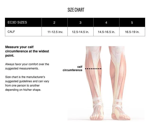 EC3D Compression Socks Calf OR 901C-BKR