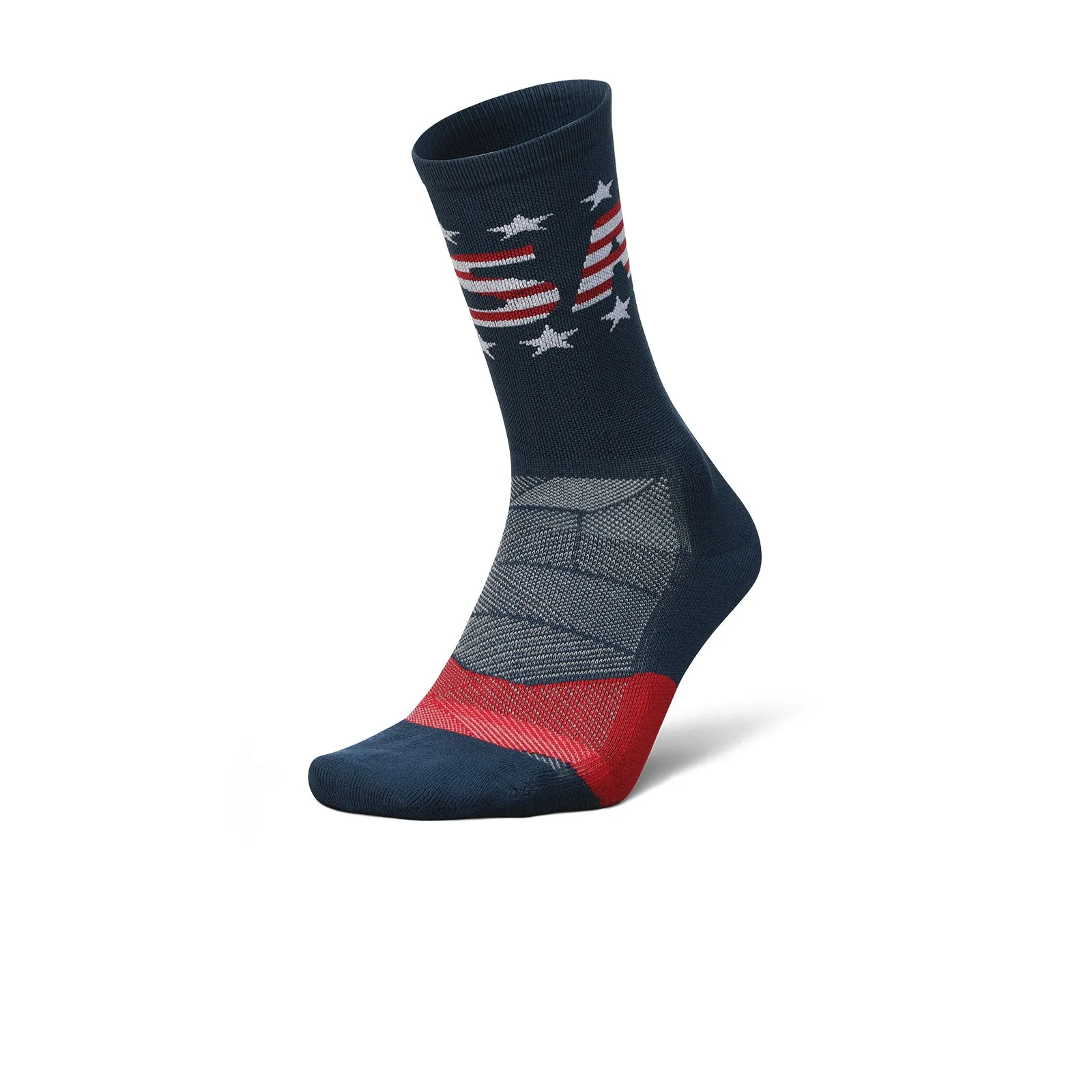 Feetures E9030678 Elite Light Cushion Limited Edition Mini Crew Sock (Unisex) - USA Navy