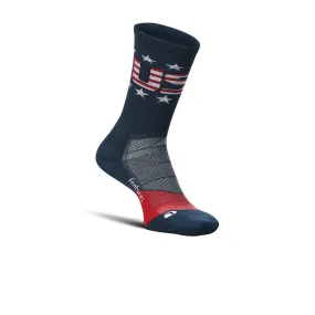 Feetures E9030678 Elite Light Cushion Limited Edition Mini Crew Sock (Unisex) - USA Navy