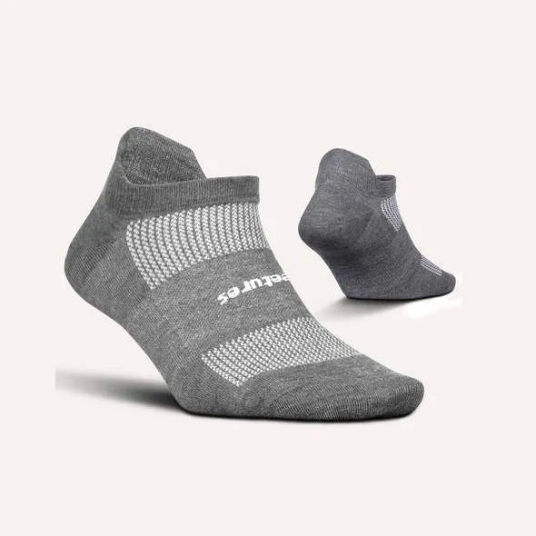 FEETURES HIGH PERFORMANCE ULTRA LIGHT NO SHOW TAB HEATHER GREY