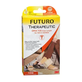Futuro Therapeutic Open Toe Knee Length Stockings Beige For Men Women Large each By 3M