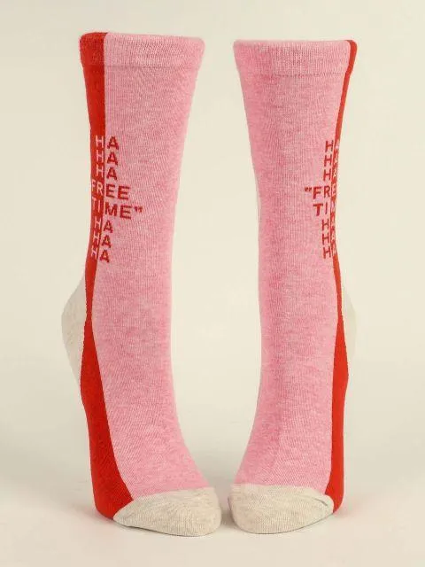 Ha Ha Ha Free Time Women's Crew Socks