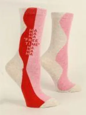 Ha Ha Ha Free Time Women's Crew Socks