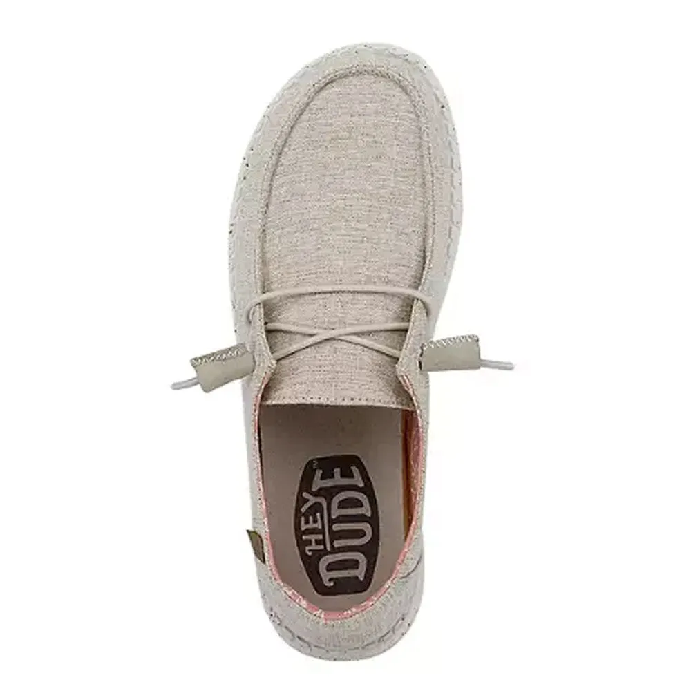 Hey Dude Women's Wendy Shoe Chambray - White Nut 40058-2BK