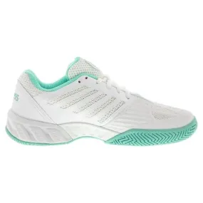 K-Swiss Women's Bigshot Light 3 Tennis Shoes White and Aruba Blue