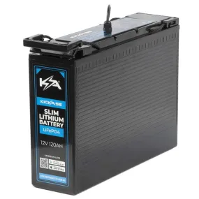KickAss 12V 120AH Slimline LiFePO4 Lithium Battery