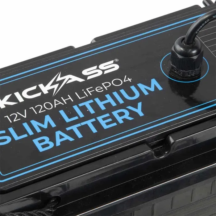 KickAss 12V 120AH Slimline LiFePO4 Lithium Battery