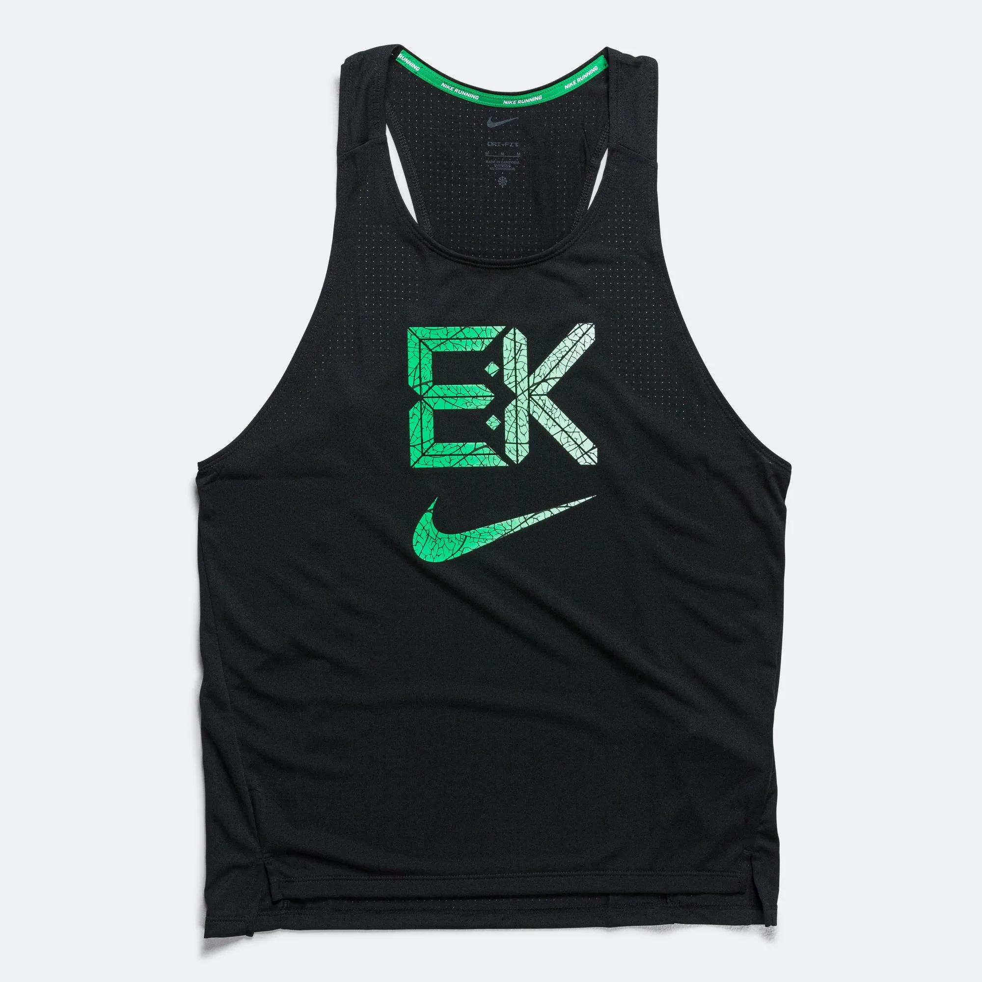 Mens Dri-FIT Fast 'Eluid Kipchoge' Singlet - Black/Vapor Green