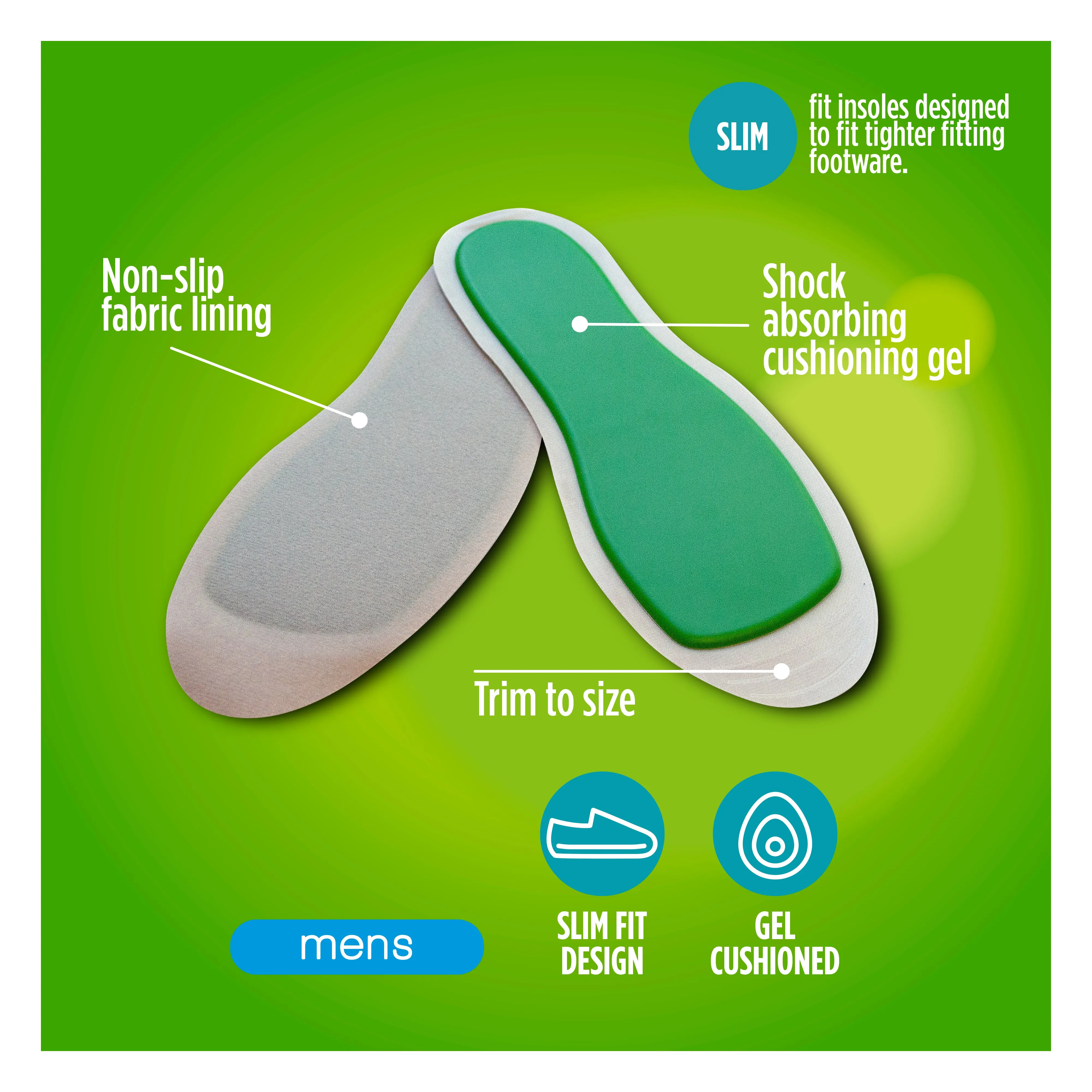 Men's Ultra Gel Insoles, 1 pair