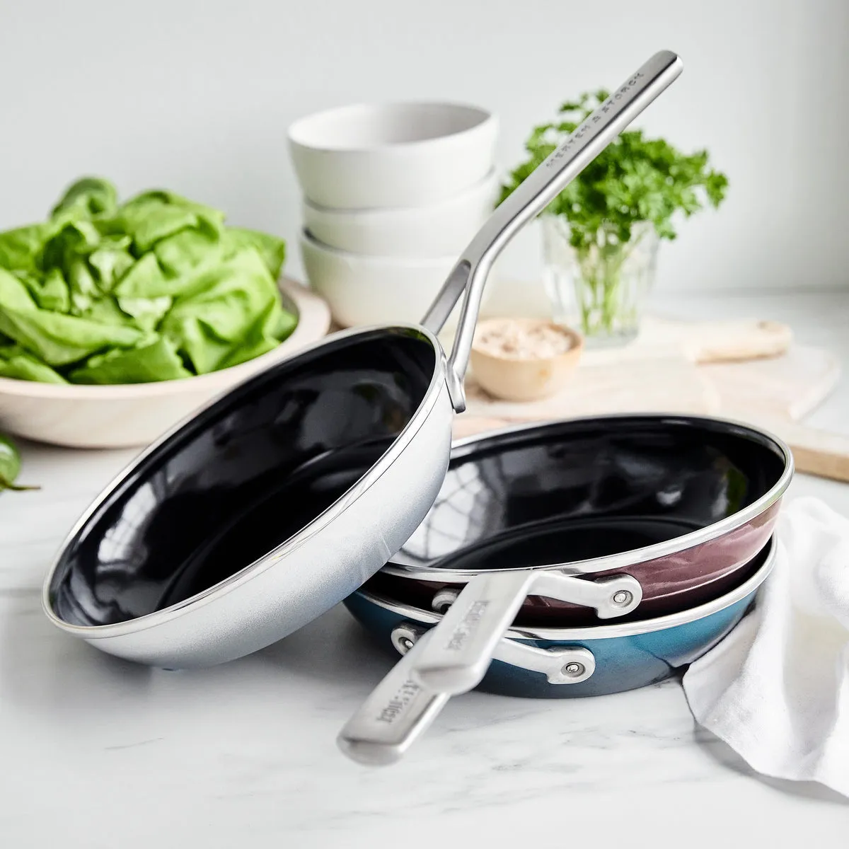 Merten & Storck Steel Core Enameled 9.5" Frypan | Aegean Teal