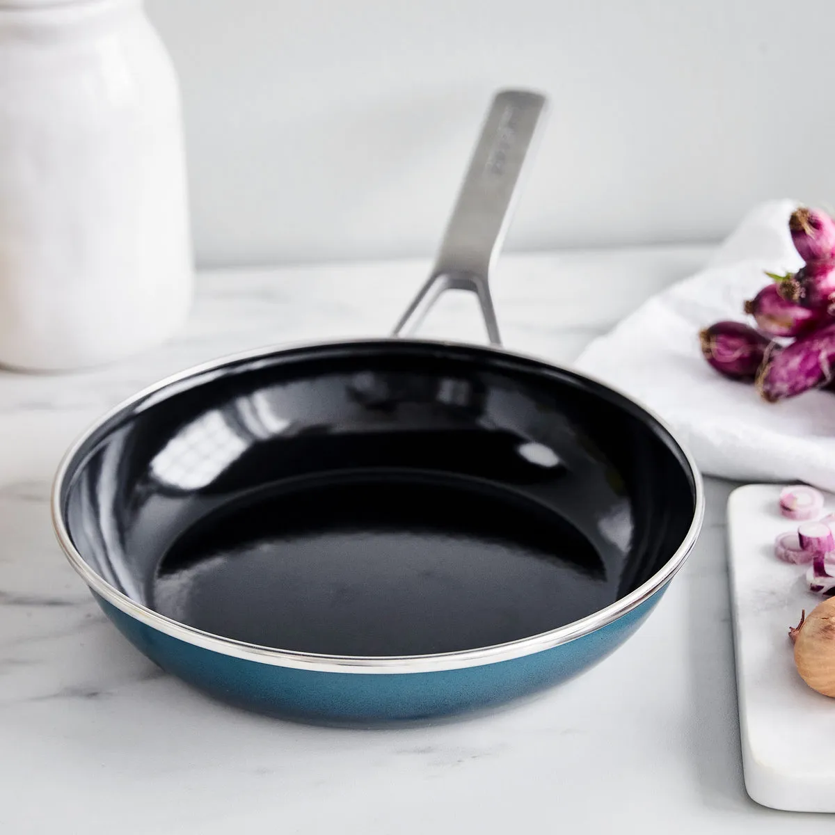 Merten & Storck Steel Core Enameled 9.5" Frypan | Aegean Teal