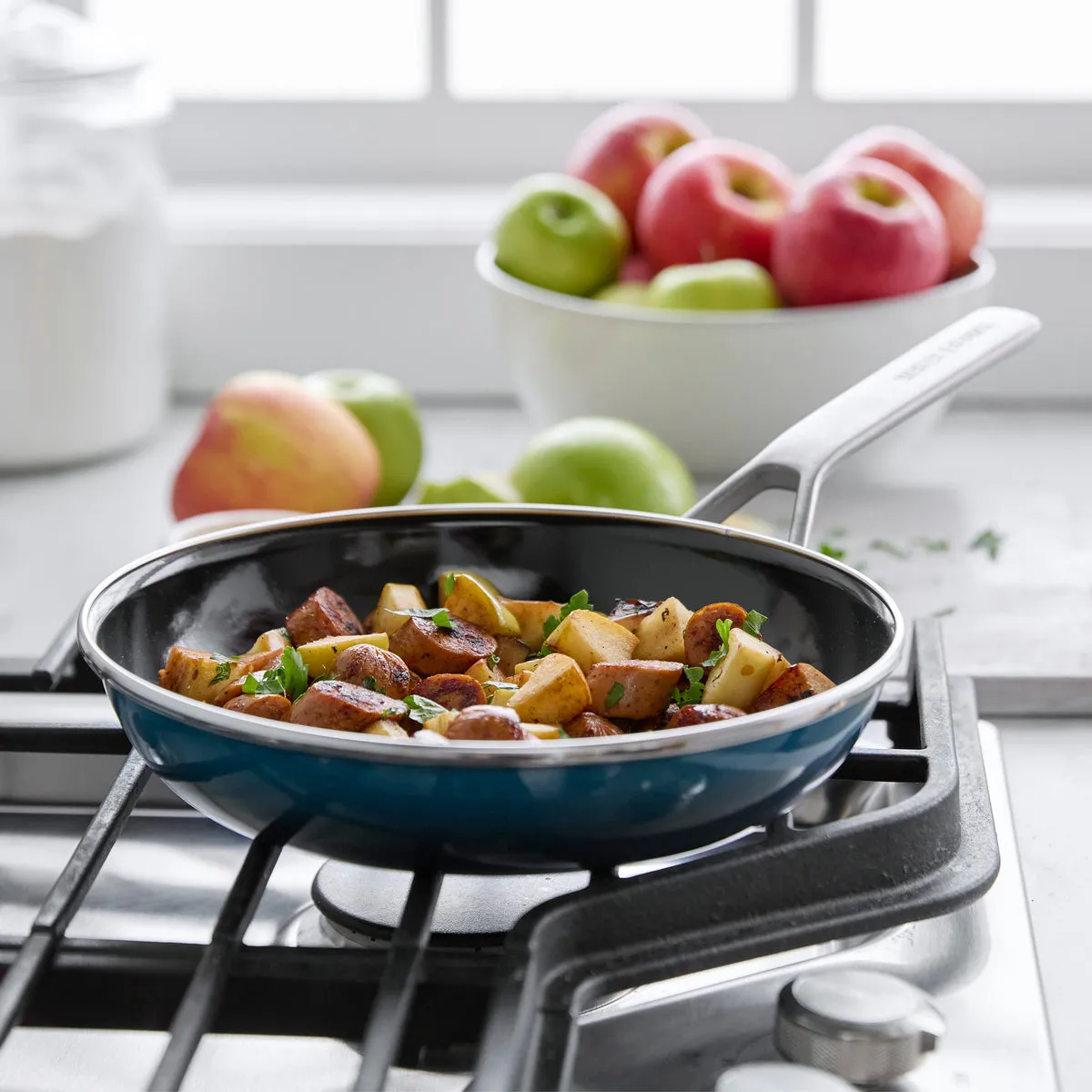 Merten & Storck Steel Core Enameled 9.5" Frypan | Aegean Teal