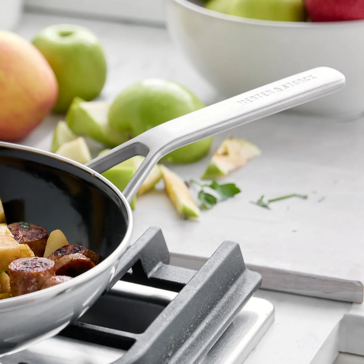 Merten & Storck Steel Core Enameled 9.5" Frypan | Cloud Gray