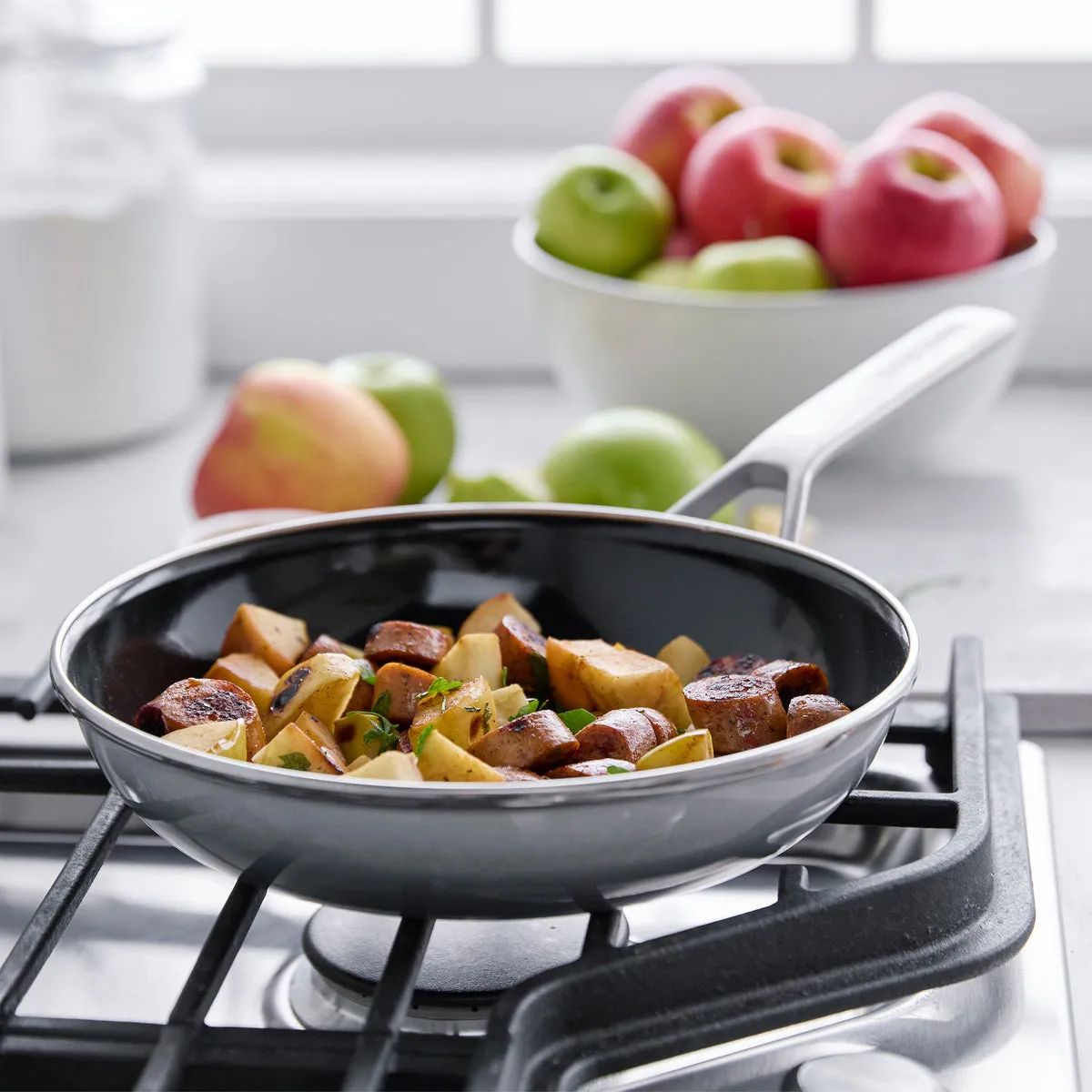 Merten & Storck Steel Core Enameled 9.5" Frypan | Cloud Gray