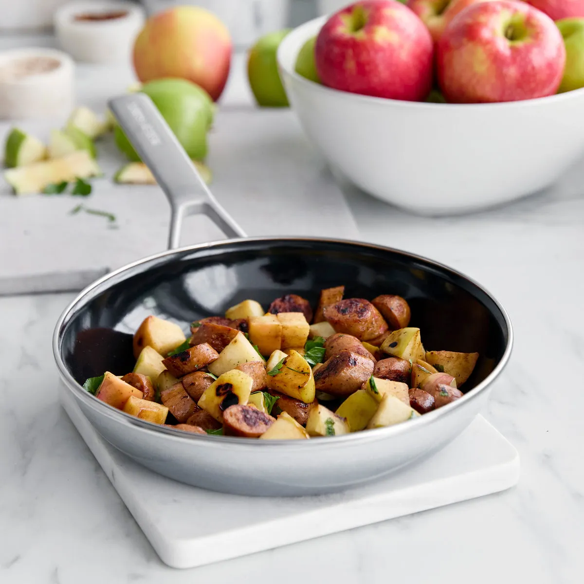 Merten & Storck Steel Core Enameled 9.5" Frypan | Cloud Gray