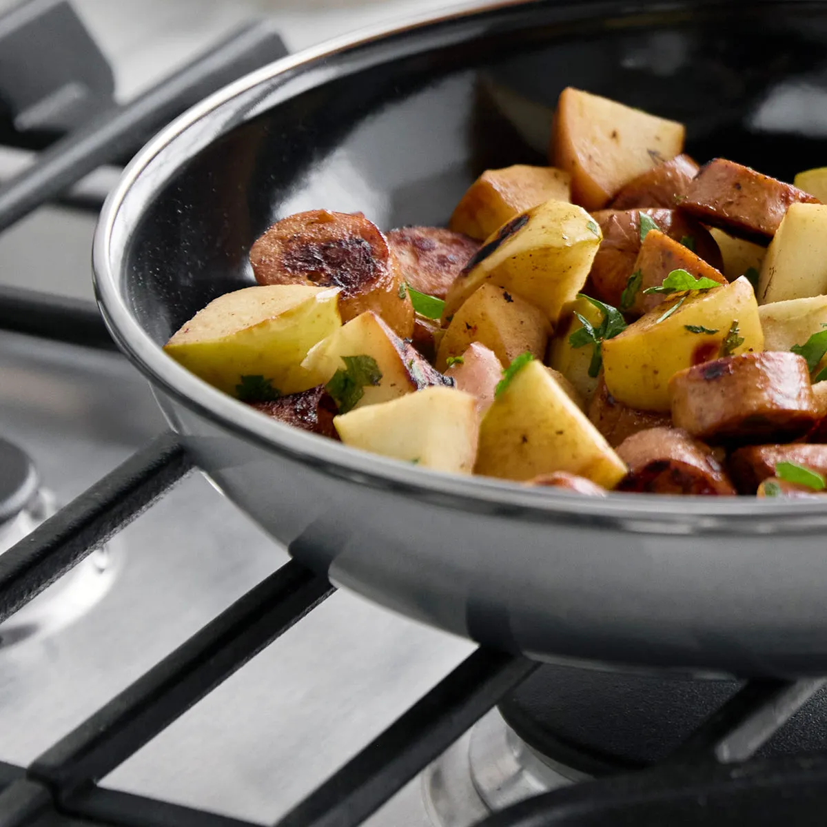 Merten & Storck Steel Core Enameled 9.5" Frypan | Cloud Gray