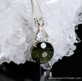 Moldavite & Danburite Super Nova Pendant .925 SS