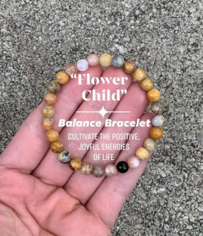 Positivity & Joy " Flower Child " Happiness and Joy - Positive vibes - Emotional Support and Healing - Crystal Therapy Gemstone Bracelet