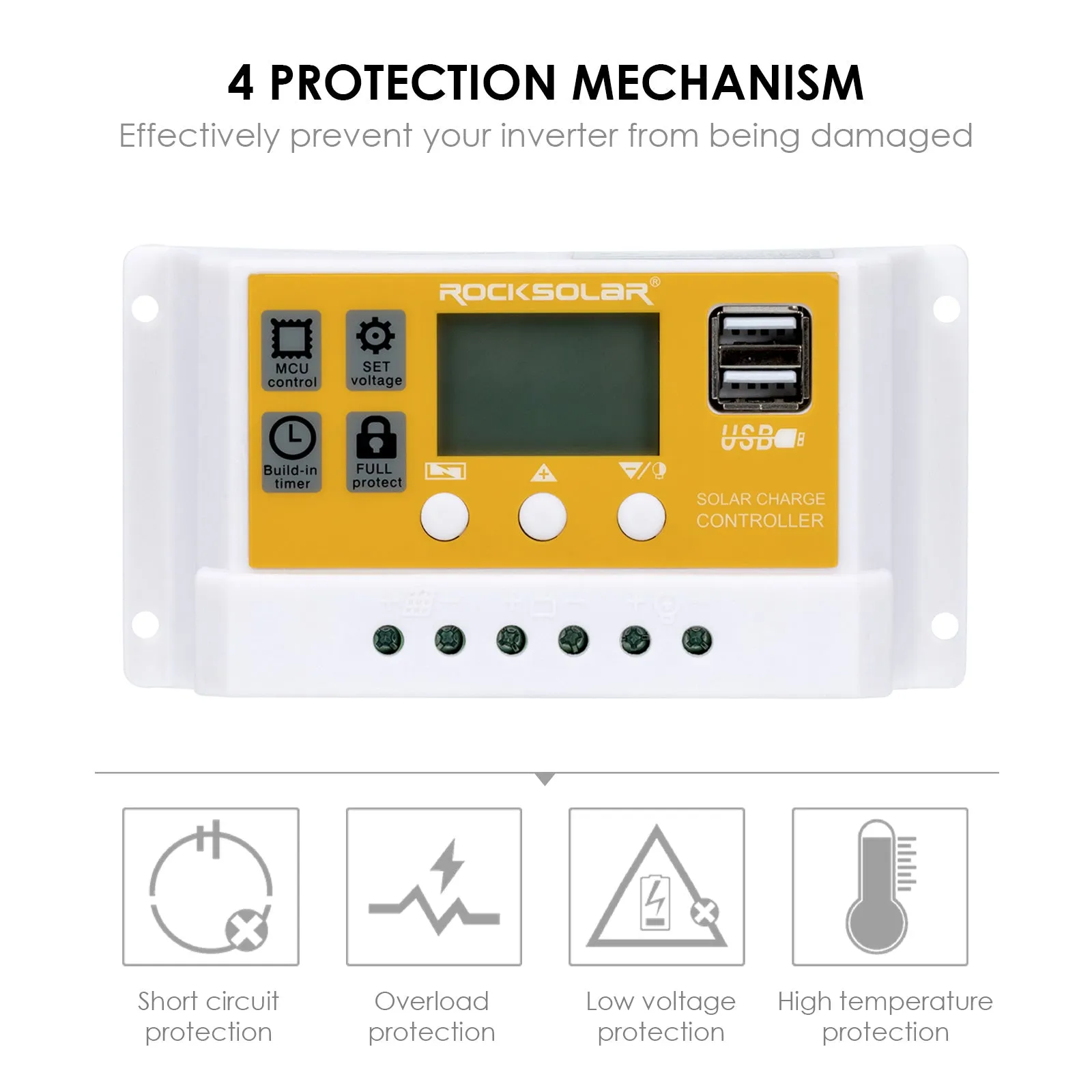 ROCKSOLAR 30A PWM Solar Charge Controller