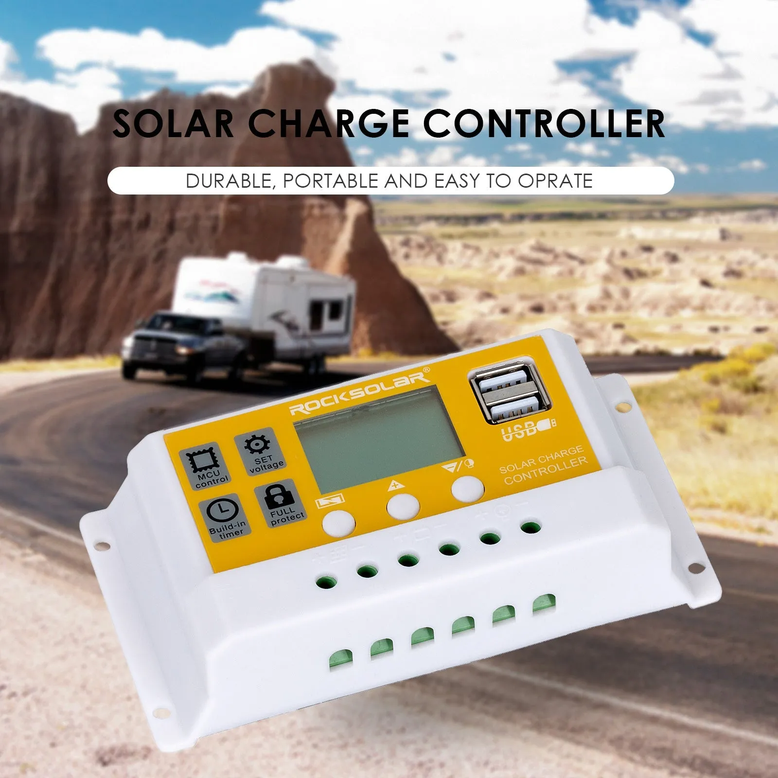 ROCKSOLAR 30A PWM Solar Charge Controller