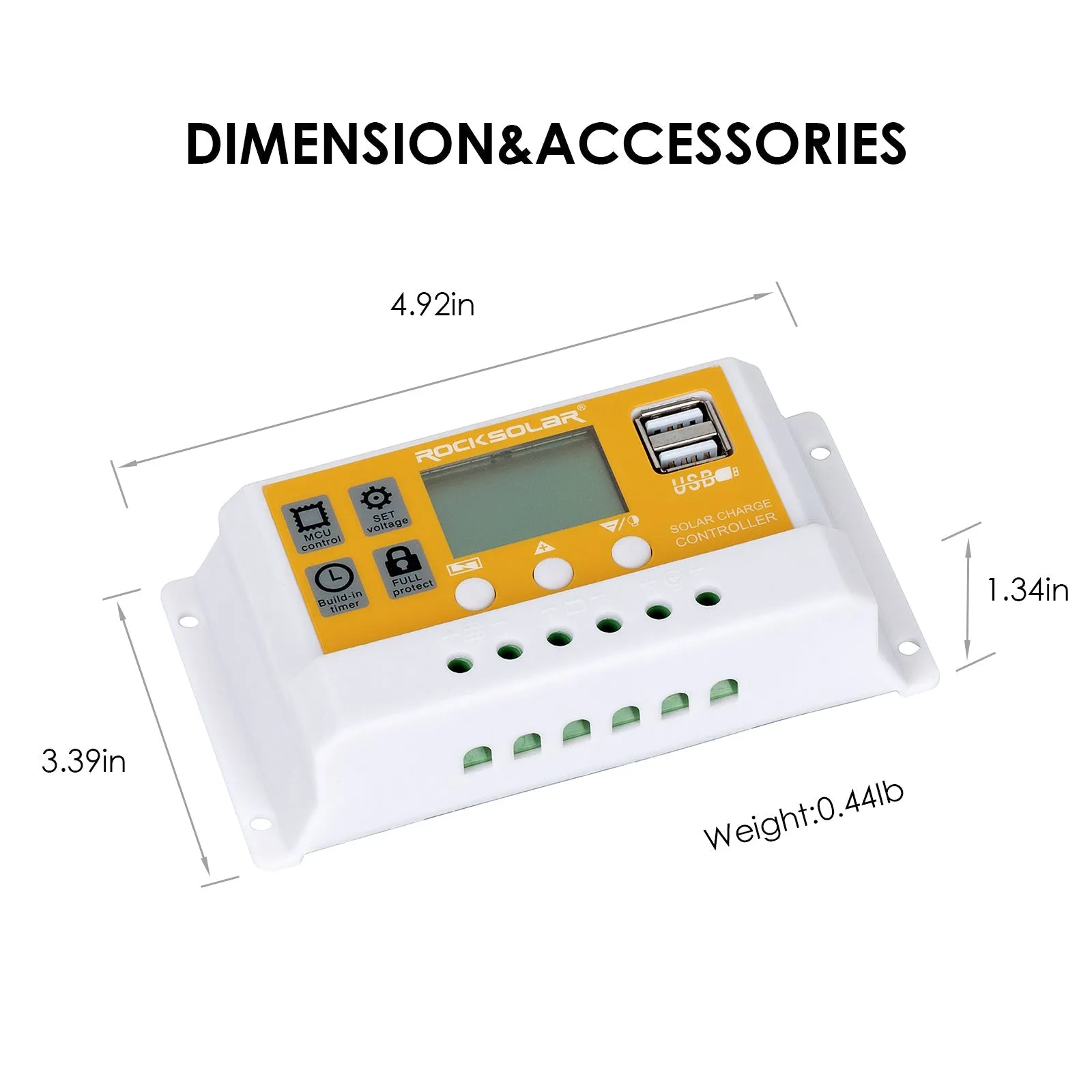ROCKSOLAR 30A PWM Solar Charge Controller