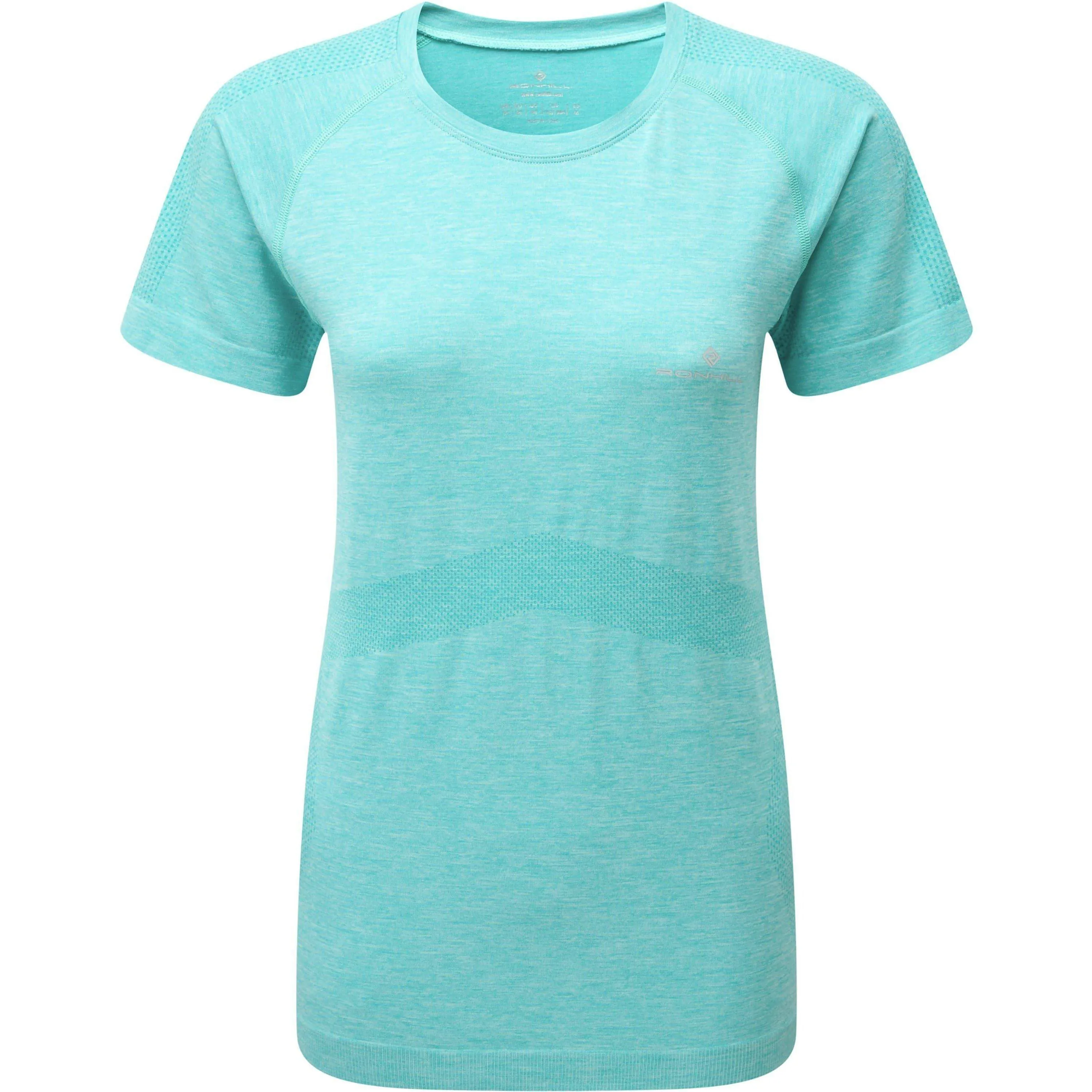 Ronhill Infinity Marathon Short Sleeve Womens Running Top - Blue