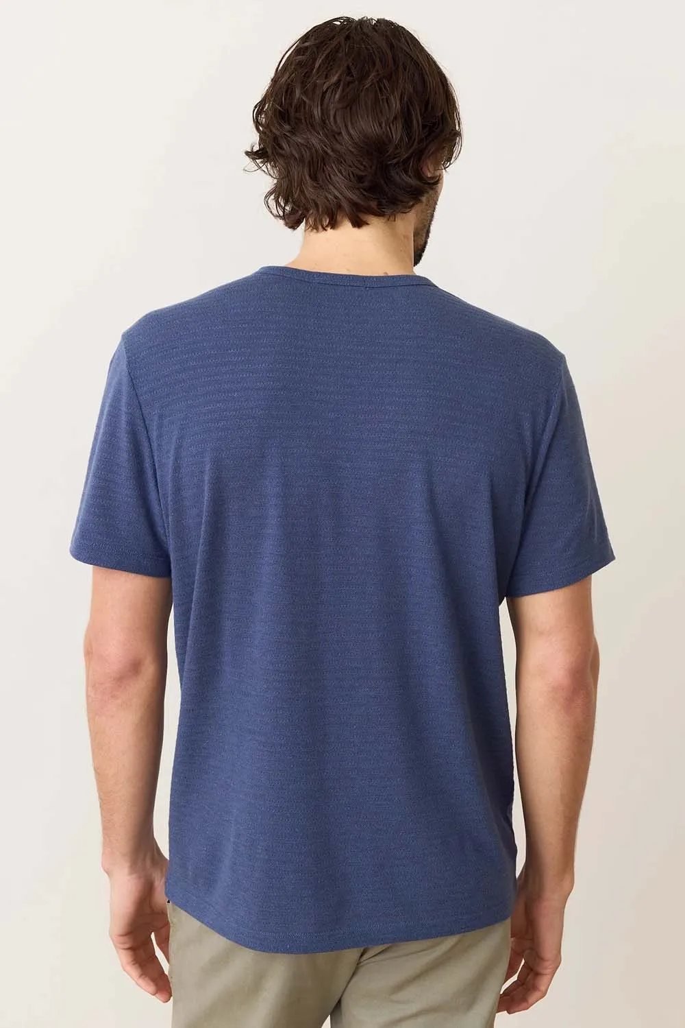 SIGNATURE CREW STRIPE TEE Mood Indigo