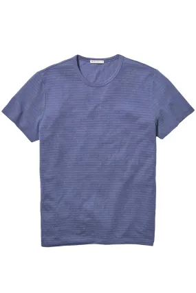 SIGNATURE CREW STRIPE TEE Mood Indigo