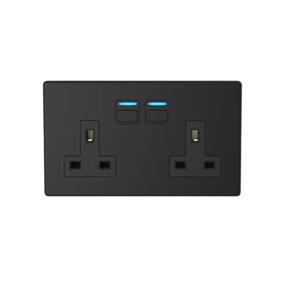 Smart Socket (2 gang) - Matte Black