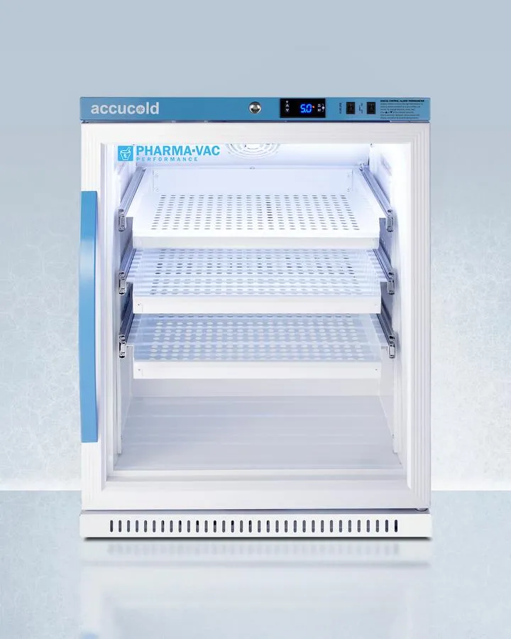 Summit ARG61PVBIADADR 6 CU.FT. ADA Height Vaccine Refrigerator, With Removable Drawers