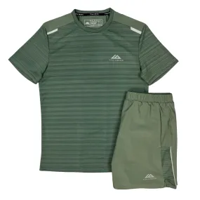 Forest Green Trailberg Cloud Activewear Set – Premium T-Shirt & Shorts Duo