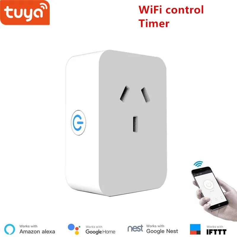 Tuya EU WiFi socket wireless plug smart home switch compatible with Google home , IFTTT ,and Alexa voice control