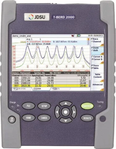 VIAVI T-BERD 2000 HANDHELD MODULAR TEST SET OTDR TB2-DIS-QUADSLM - REFURBISHED