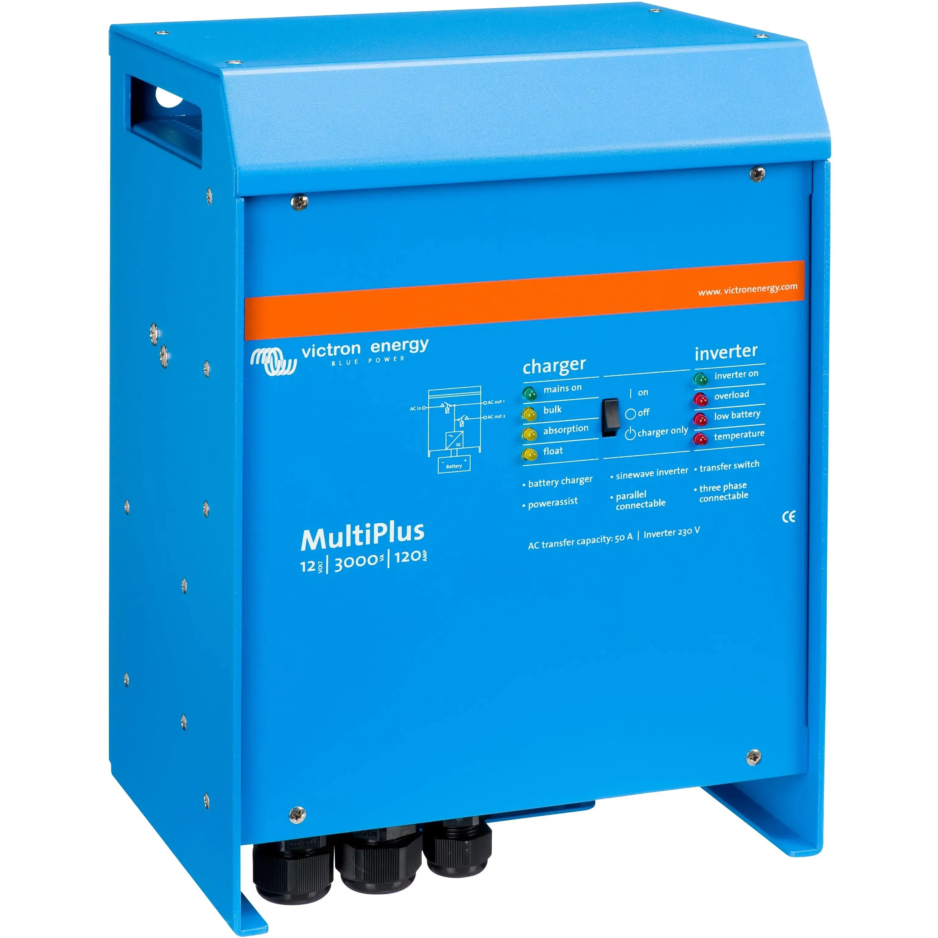 Victron MultiPlus 3000VA/12V/120A-50/230V VE.Bus Inverter/Charger [EU Model]