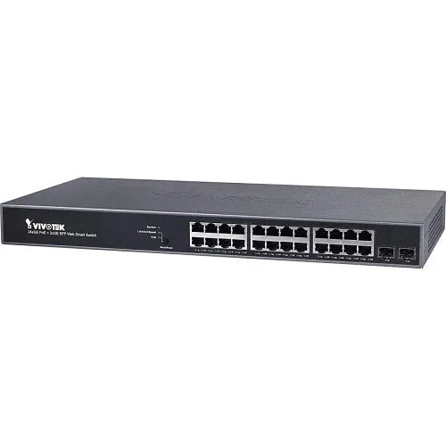 VIVOTEK AW-GEV-264B-370 24xGE PoE   2xGE SFP Web Smart Managed Switch