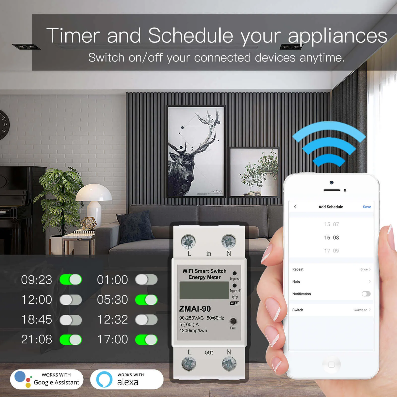 WiFi Smart  Power Consumption Energy Monitoring Meter 110V/220V