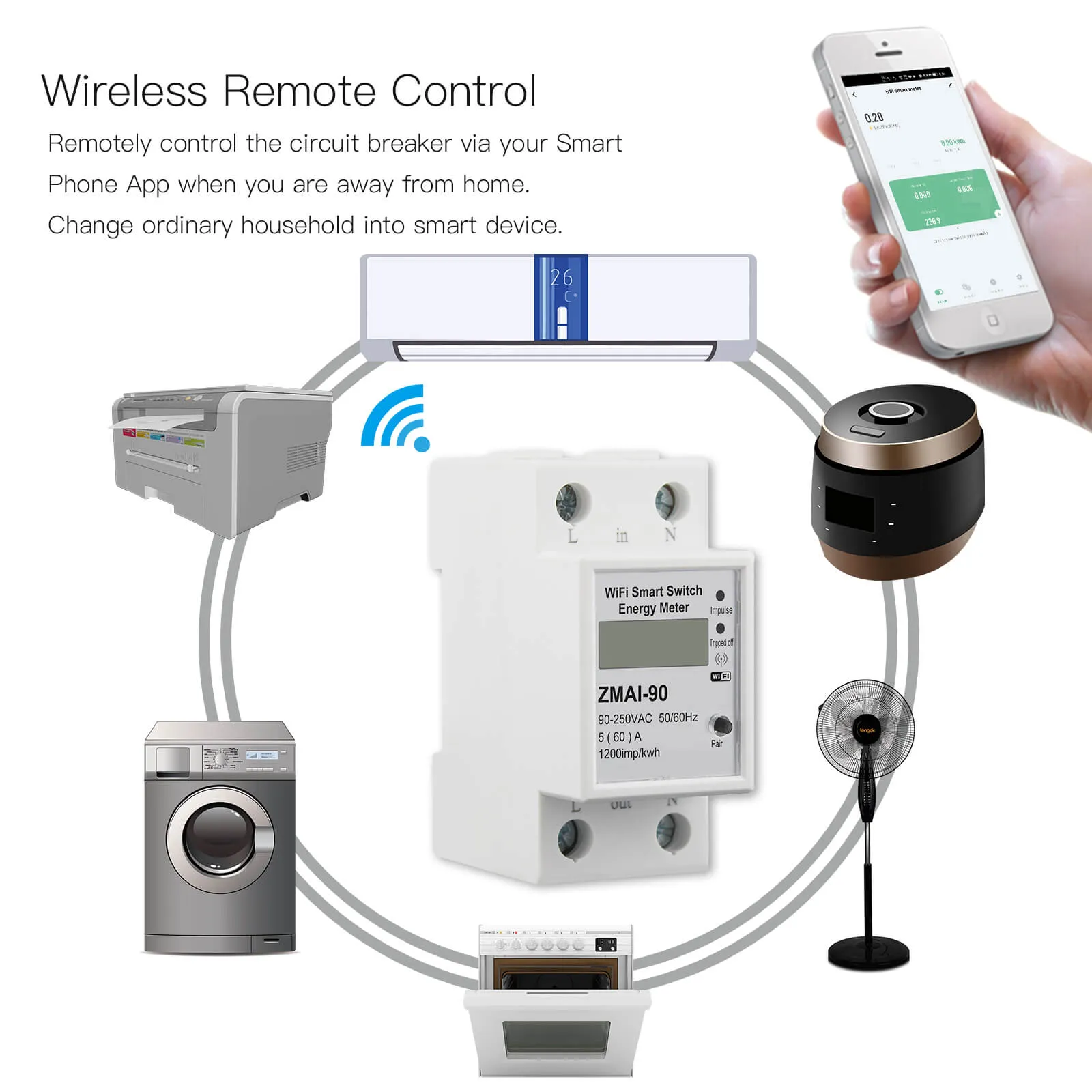 WiFi Smart  Power Consumption Energy Monitoring Meter 110V/220V