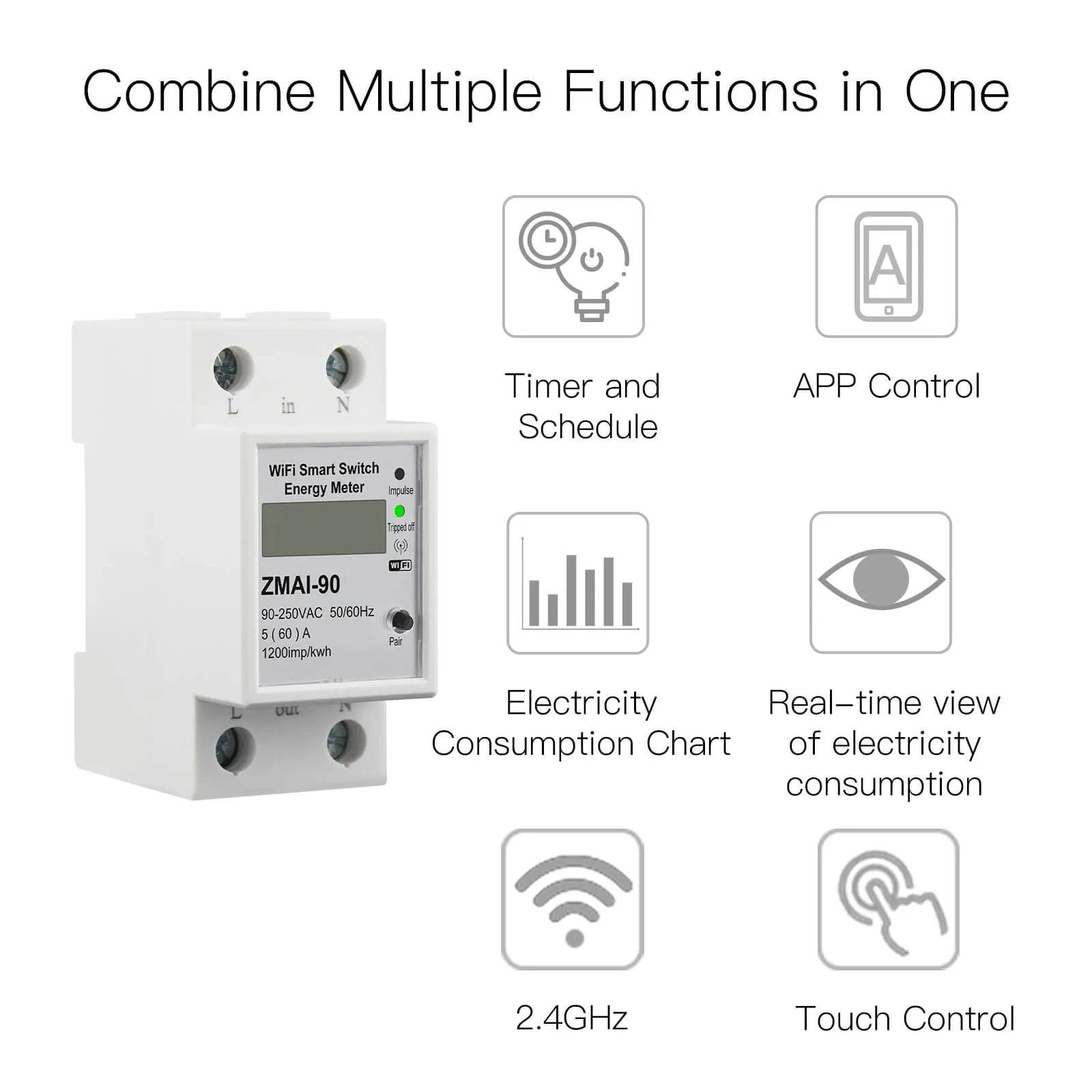 WiFi Smart  Power Consumption Energy Monitoring Meter 110V/220V